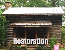 Historic Log Cabin Restoration  Jamestown, North Carolina